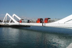 Eisenbahn-Klappbrücke - Firma Waagner-Biro 